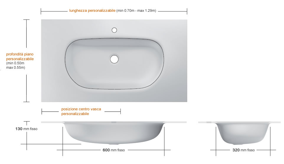 Lavabo in vetro Bombo
