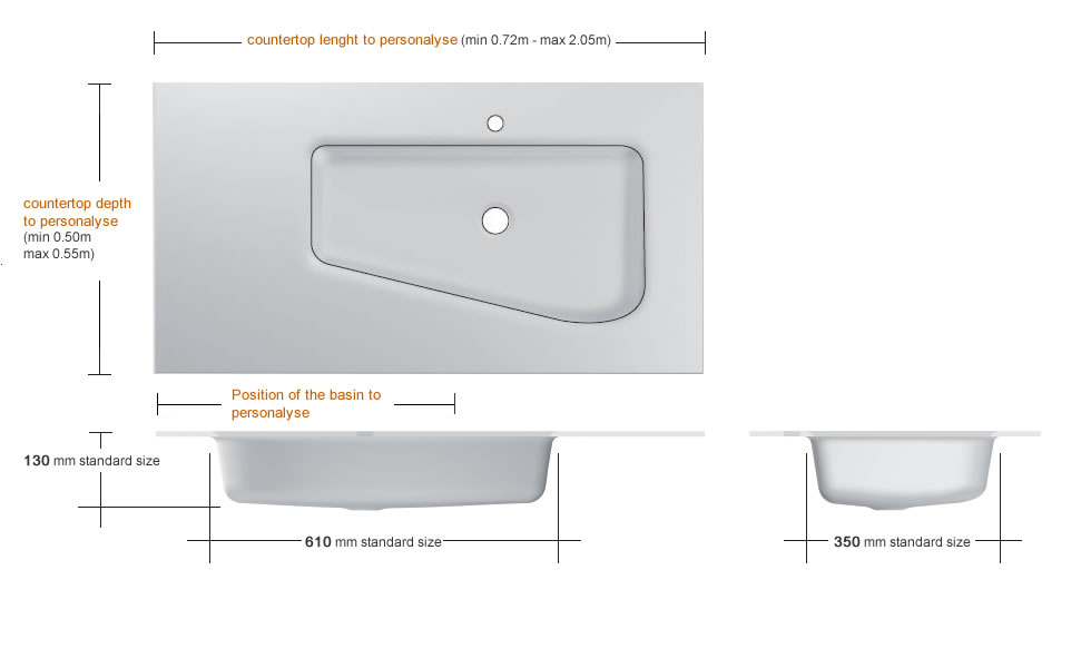 Lavabo in vetro Inverso