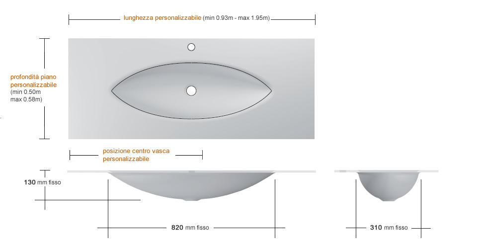 Lavabo in vetro occhio