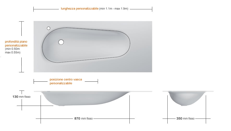Glass washbasin with touch basin