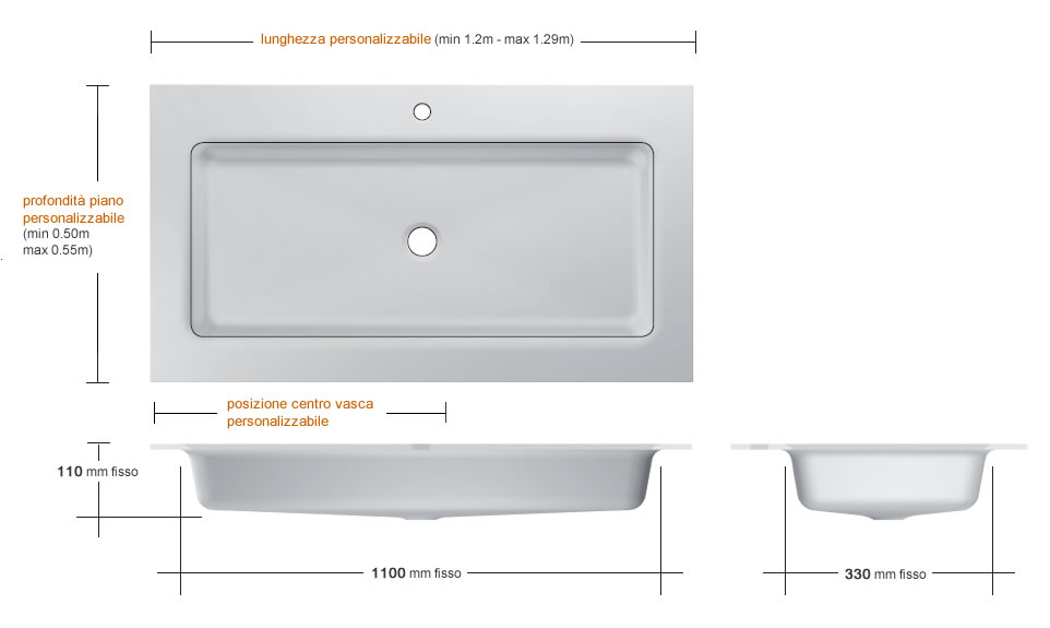 Lavabo in vetro tulip